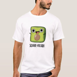 Square-vocado Funny Cube Avocado Pun T-Shirt