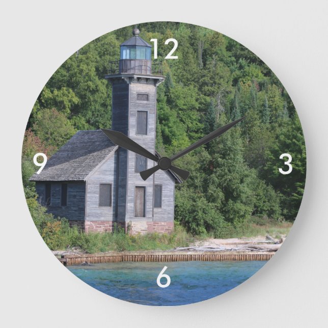Square Wall Clock/Lighthouse Large Clock (Front)