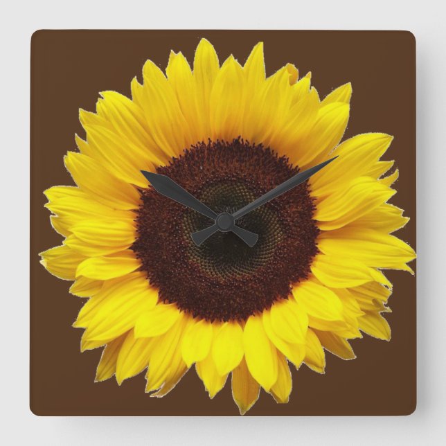 Square Wall Clock/Sunflower Clock (Front)