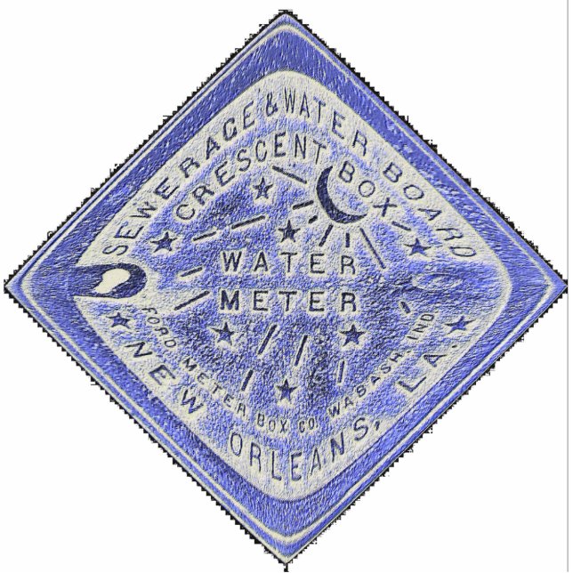 Square Water Metre Standing Photo Sculpture (Front)