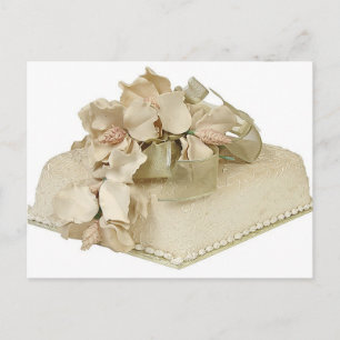 Square Wedding Cake Postcard