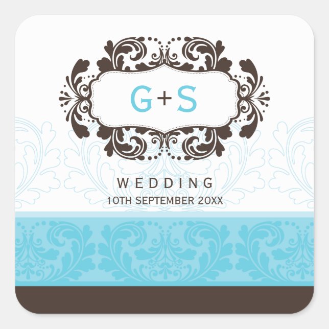 SQUARE WEDDING LABEL :: luxe 1 A (Front)