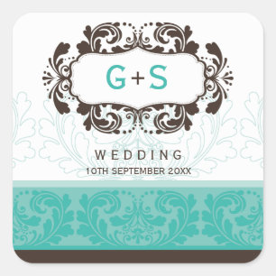 SQUARE WEDDING LABEL :: luxe 8 A