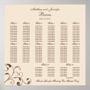 Square Wedding Reception Seating Chart
