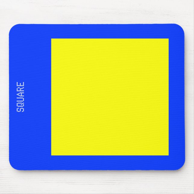 Square - Yellow and Blue Mouse Mat (Front)