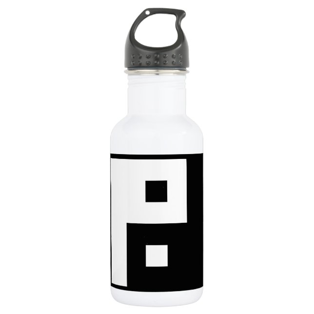 Square Yin Yang 532 Ml Water Bottle (Front)