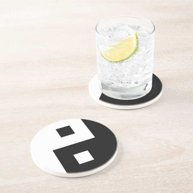 Square Yin Yang Coaster (Side)
