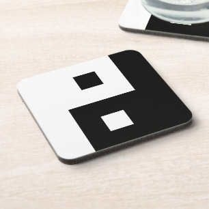 Square Yin Yang Coaster