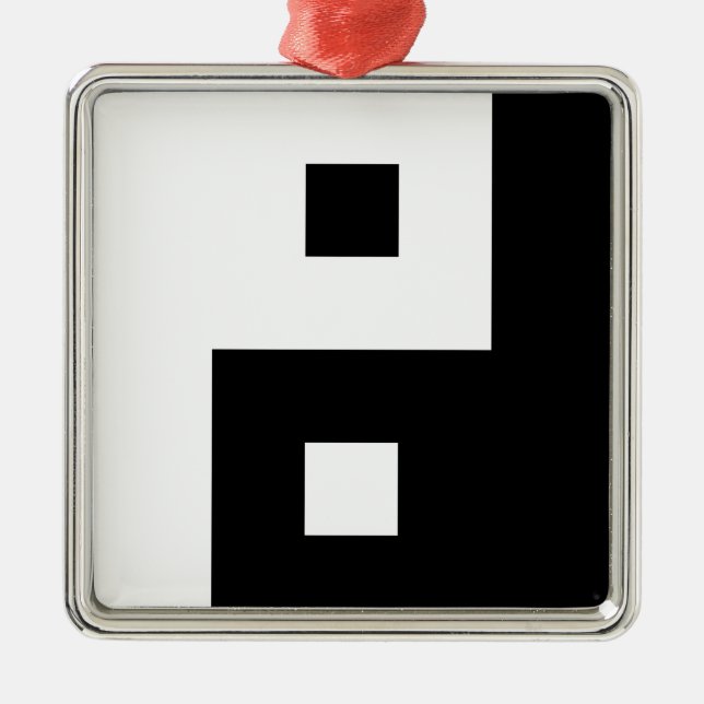 Square Yin Yang Metal Tree Decoration (Front)