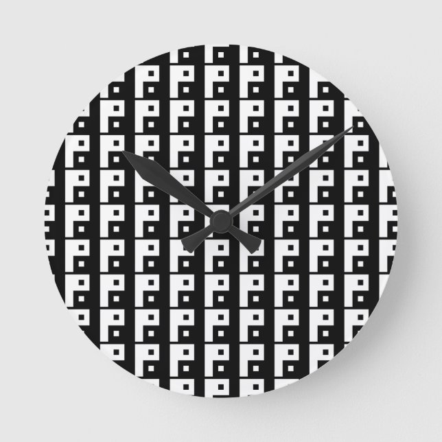Square Yin Yang Round Clock (Front)