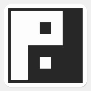Square Yin Yang Square Sticker