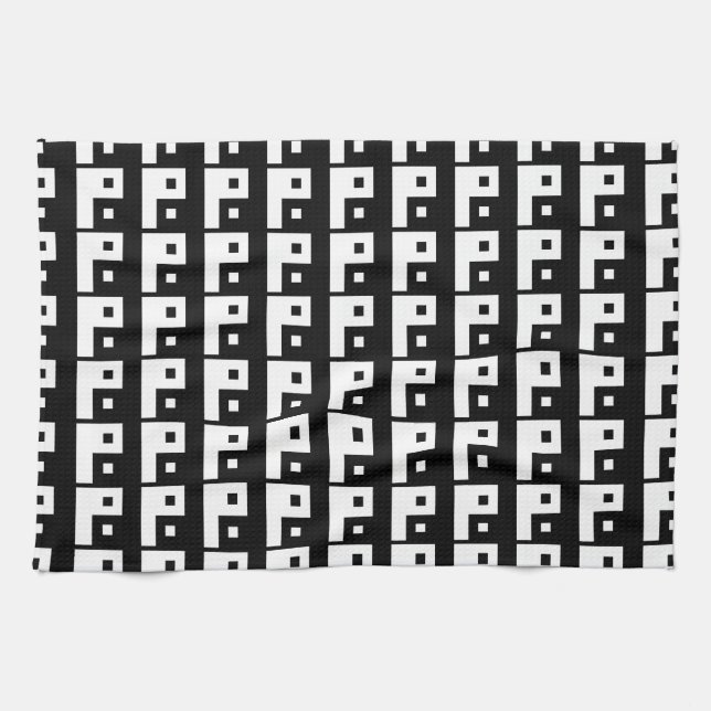 Square Yin Yang Tea Towel (Horizontal)