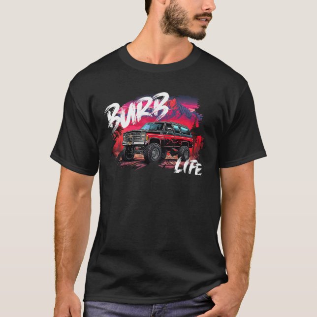 Squarebody Burb Life Truck Squarebody Suburban T-Shirt (Front)