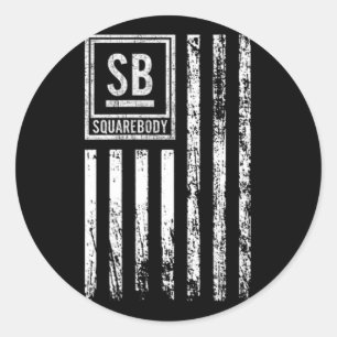 Squarebody Truck C10 Clic Usa Flag Squarebody Nati Classic Round Sticker