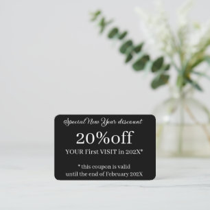 Squared 2.5" x 2.5" discount card