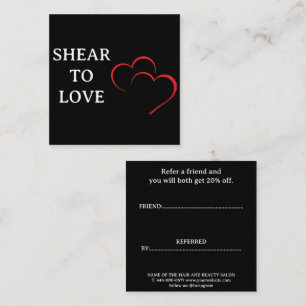 Squared 2.5" x 2.5" referral card