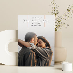 Squared Away Modern Vertical Photo Save The Date