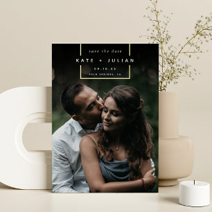 Squared Away Simple Modern Photo Save The Date