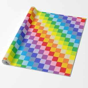 Squared Broader Spectrum Rainbow Wrapping Paper