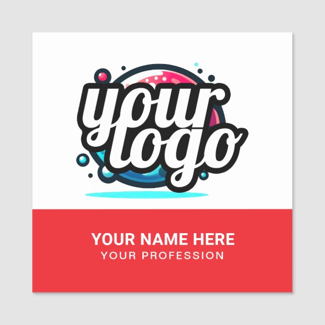 Squared Cool Employee Pin Name Tag Magnetic Logo (Front)