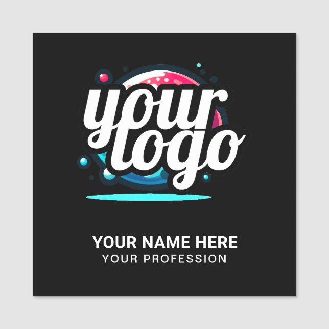 Squared Cool Employee Pin Name Tag Magnetic Logo (Front)