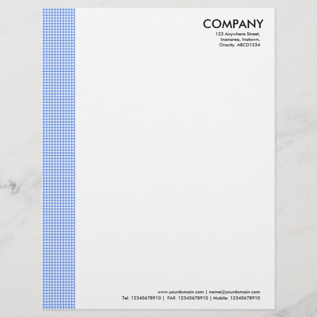 Squared Margin - Baby Blue Customized Letterhead (Front)