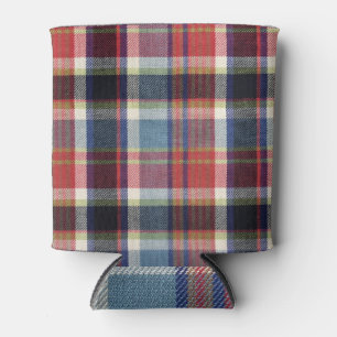 Squared Textile Texture Background. Can Cooler