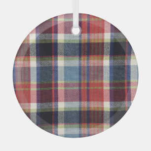 Squared Textile Texture Background. Glass Tree Decoration