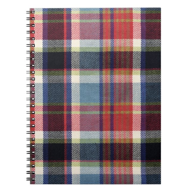 Squared Textile Texture Background. Notebook (Front)