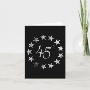 Squared Trump Betsy Ross Flag 2020 Second Term Card