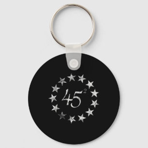 Squared Trump Betsy Ross Flag 2020 Second Term  Key Ring
