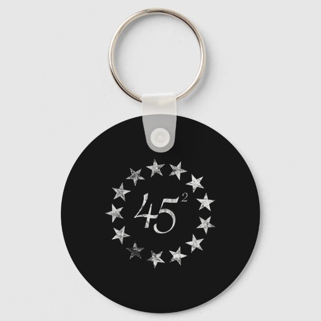 Squared Trump Betsy Ross Flag 2020 Second Term  Key Ring (Front)
