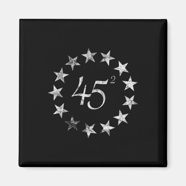 Squared Trump Betsy Ross Flag 2020 Second Term  Magnet (Front)