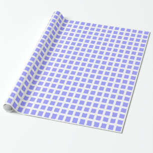 Squares 02 - Pastel Blue on White Wrapping Paper