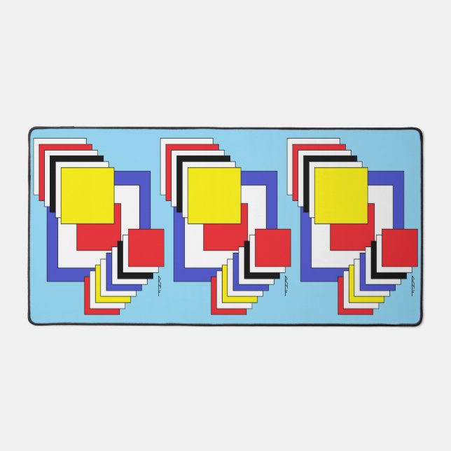 Squares Abstract Desk Mat (Front)