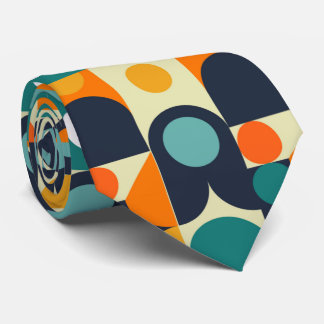 Squares Abstract Geometrical Pattern Necktie