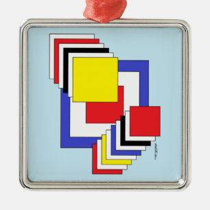 Squares Abstract Metal Tree Decoration