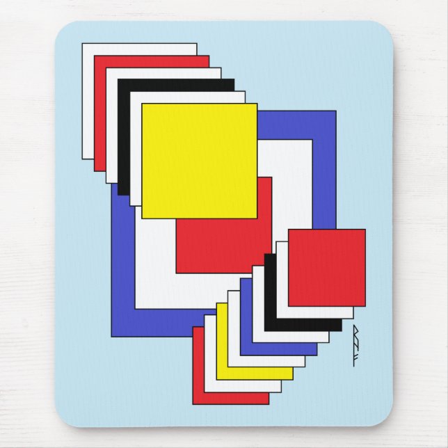 Squares Abstract Mouse Mat (Front)