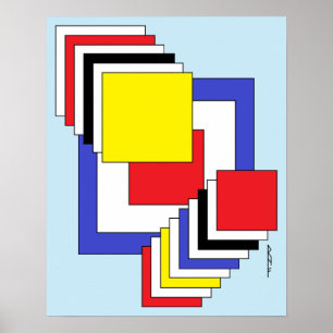 Squares Abstract Poster