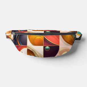 Squares Abstract Retro Popular Collection Bum Bags