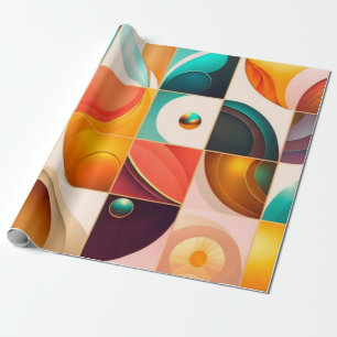 Squares Abstract Retro Popular Collection Wrapping Paper