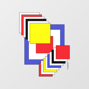Squares Abstract Window Cling