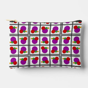 Squares and Circles Abstract Accessory Pouch