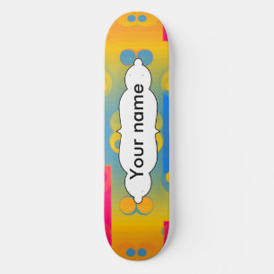 Squares and circles abstract design skateboard