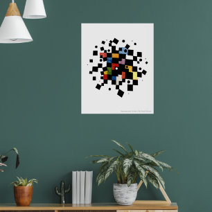 Squares and Circles Abstract II Poster