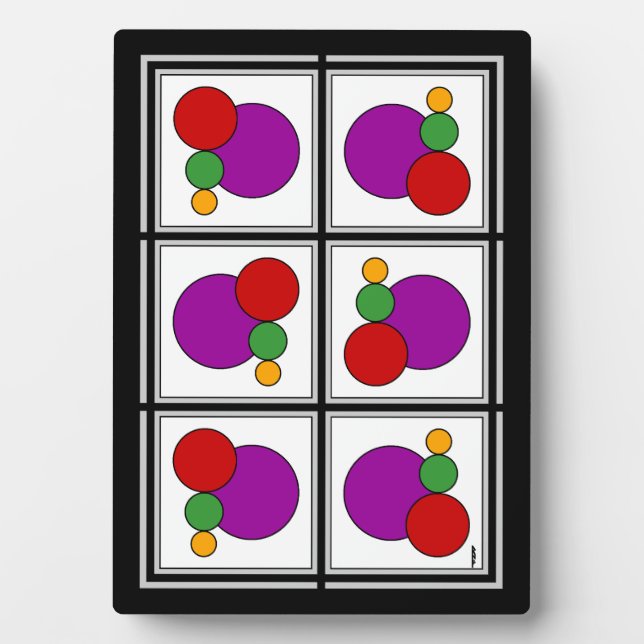 Squares and Circles Abstract Plaque (Front)