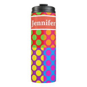 Squares and Dots Thermal Tumbler