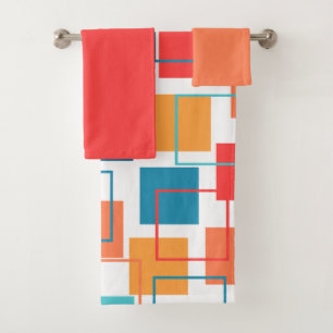 Squares and Outlines  Bath Towel Set