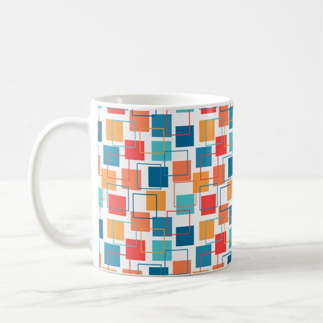 Squares and Outlines  Coffee Mug (Left)