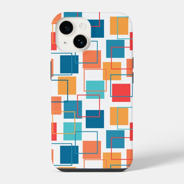 Squares and Outlines  iPhone Case (Back)